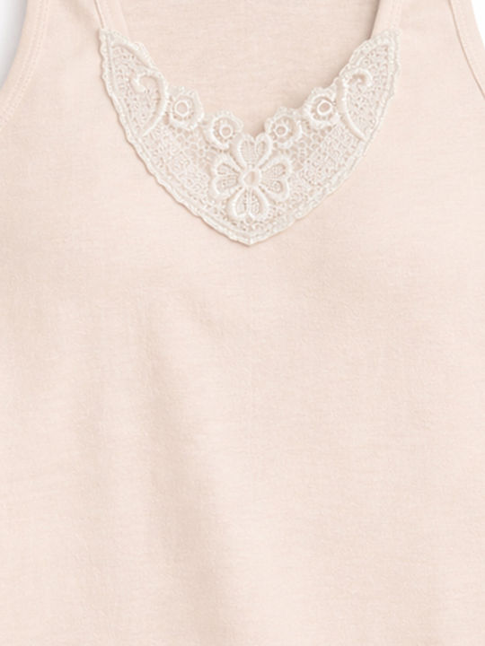 Women's Sleeveless T-Shirt Beige