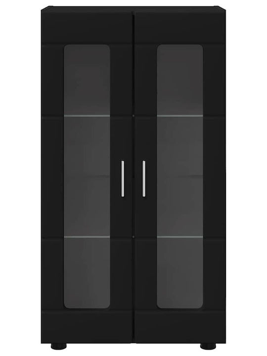 Unitate TV pentru sufragerie Negru L55.5xA29xÎ100cm