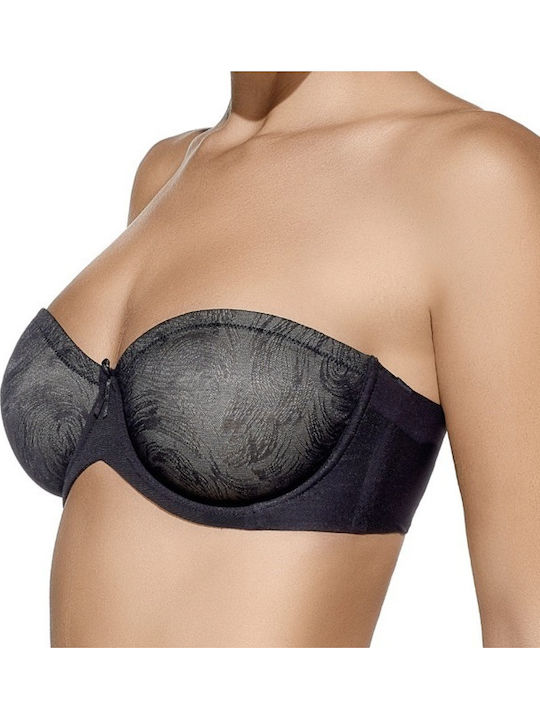 Strapless Bra without Padding Underwire Beige