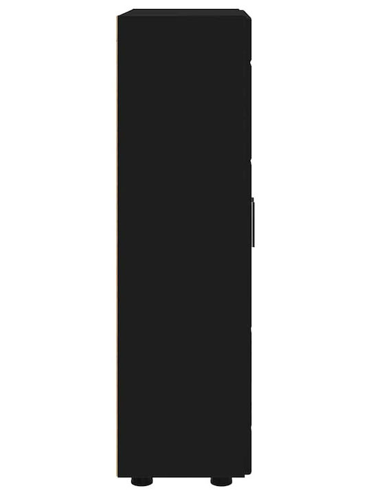 Unitate TV pentru sufragerie Negru L55.5xA29xÎ100cm