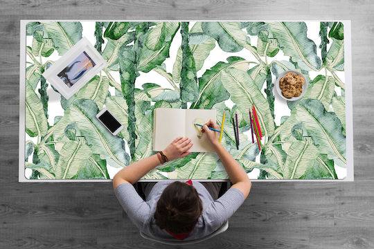 Tulup Schreibtischunterlagen Dekorative Schutzmatte Home Office Blätter Bananen 100x50 cm