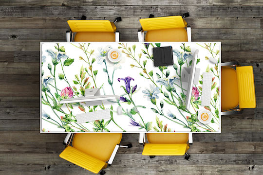Decorative Desk Pad Home Office Wild Flowers 100x50 Cm