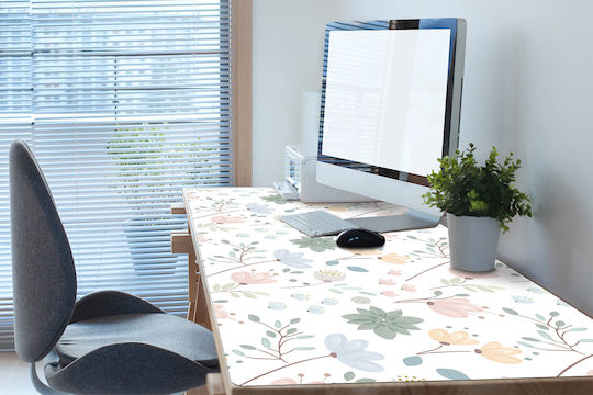 Διακοσμητικό Προστατευτικό Γραφείου Home Office Ανοιξιάτικα Λουλούδια 100x50 Cm