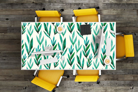 Tulup Schreibtischunterlagen Home Office Grüne Blätter 100x50 cm