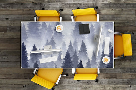 Covoraș Decorativ Pentru Birou Protecție A Suprafeței De Lucru Peisaj Forestier 120x60 Cm