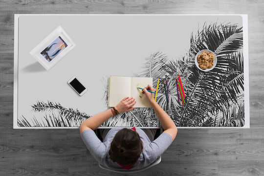 Decorative Desk Surface Mat Palms In The Sky 100x50 Cm