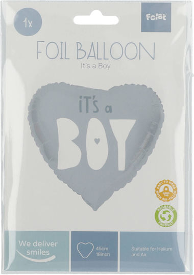 Μπαλόνι Foil Καρδιά It’s A Boy Blue 45εκ