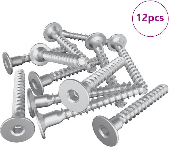 vidaXL Screw Torx Metallic with Diameter M5mm 12pcs