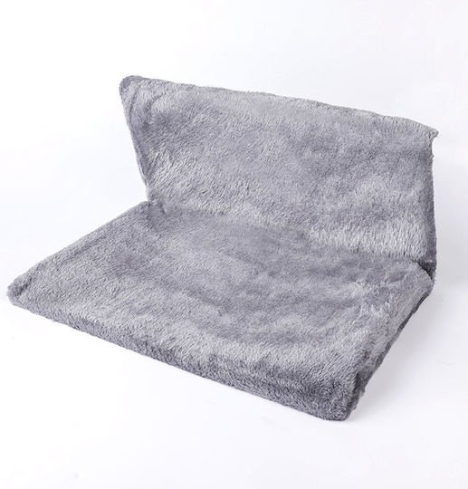 Cat Hammock & Window Bed L-shape M45xW30xH24.5cm Velvet Fabric Metal Frame Gray