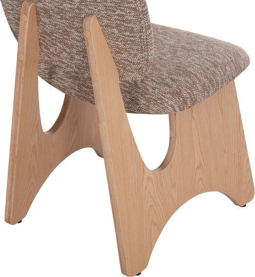 Bellisi Dining Room Fabric Chair Coffee 53x56x78cm