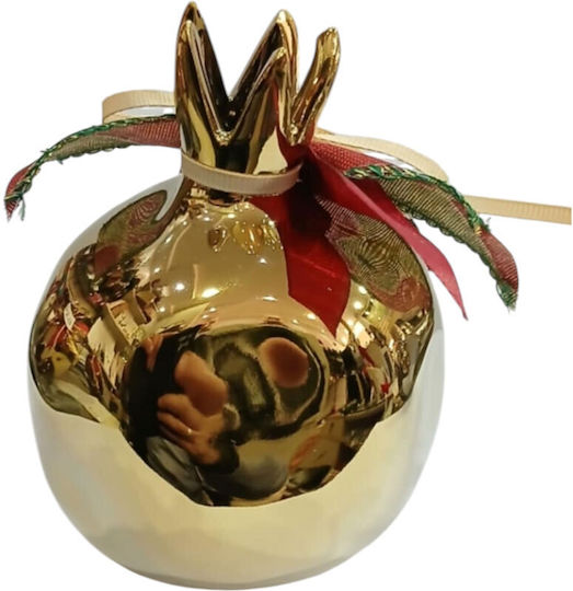 Kalliopi Silver Tabletop Lucky Charm Pomegranate Gold Ceramic 2026 10x12cm 1pcs