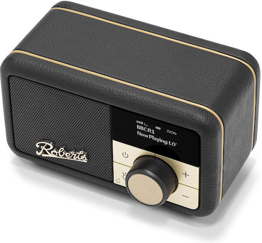Roberts Revival Petite 2 Tabletop Radio Rechargeable DAB+ with Bluetooth Black