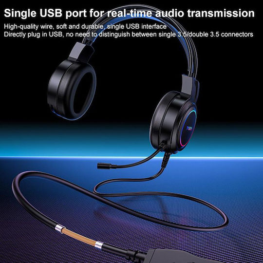 Yesido EK05 On Ear Gaming Headset με σύνδεση USB for PC