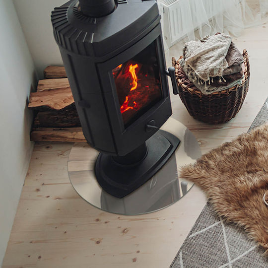 Schutzplatte Vorne Kamin Hartglas Beige Fi 50 Cm