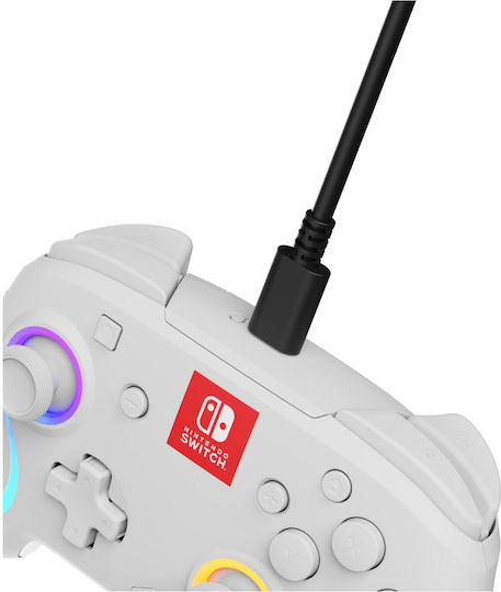 PDP Afterglow Wave Wireless Gamepad pentru Switch Alb