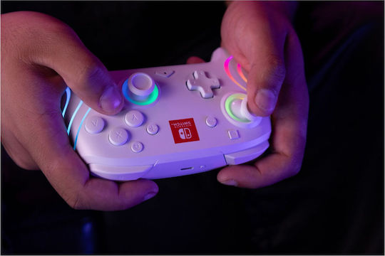 PDP Afterglow Wave Wireless Gamepad pentru Switch Alb