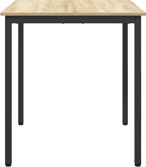 Sonoma Dining Room Table Wooden with Metal Frame Grey 70x70x75cm
