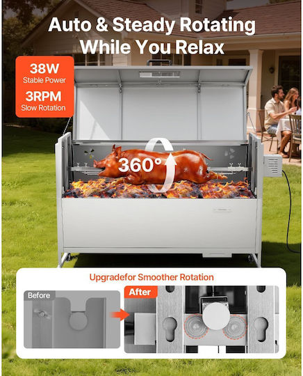 Vevor Stainless steel Portable Charcoal Grill for Lamb