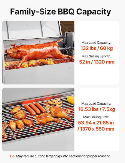 Vevor Stainless steel Portable Charcoal Grill for Lamb