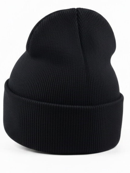 Beanie Unisex Beanie Knitted in Black color