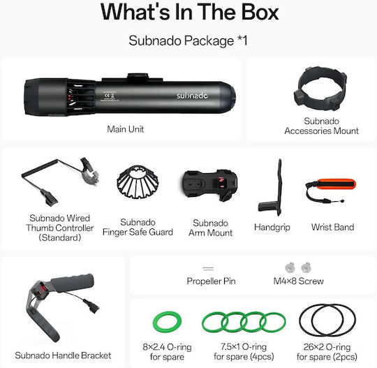 Waydoo Subnado Submersible - Starter Kit Underwater Seascooter 1.4kg with Maximum Speed 5.04km/h and Battery Autonomy 56min