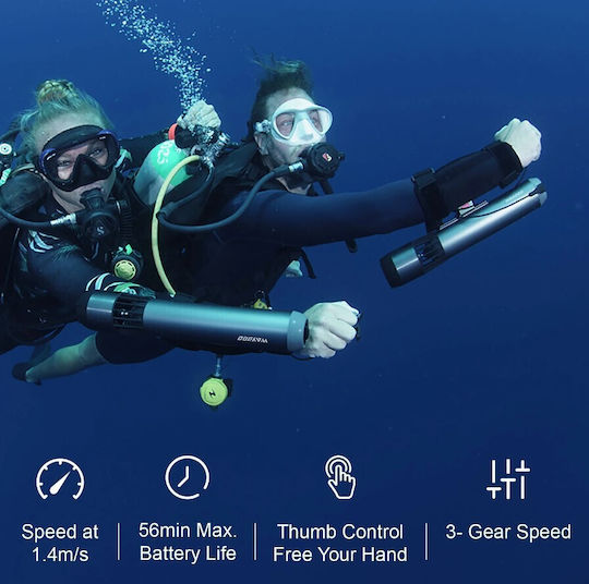 Waydoo Subnado Submersible - Starter Kit Underwater Seascooter 1.4kg with Maximum Speed 5.04km/h and Battery Autonomy 56min