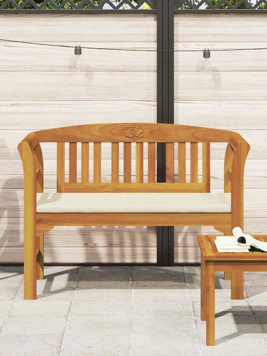 Bench Outdoor Wooden with Pillows 114x46x82.5cm
