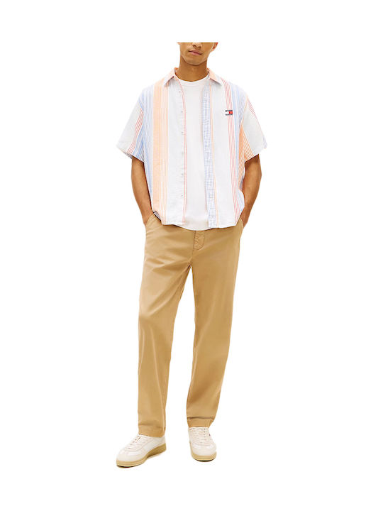 Men's Elastic Jeans Trousers with Relaxed Tapered Fit Coffee DM0DM22650 N32