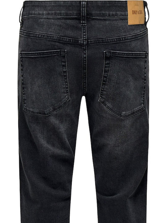 Men's Jeans Pants Washed Black Anthracite