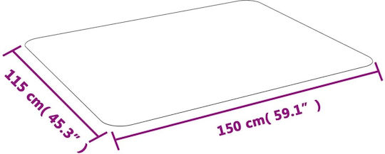 vidaXL Office Floor Protector Floor Protection Mat 90 x 90 cm 240668 90x90cm