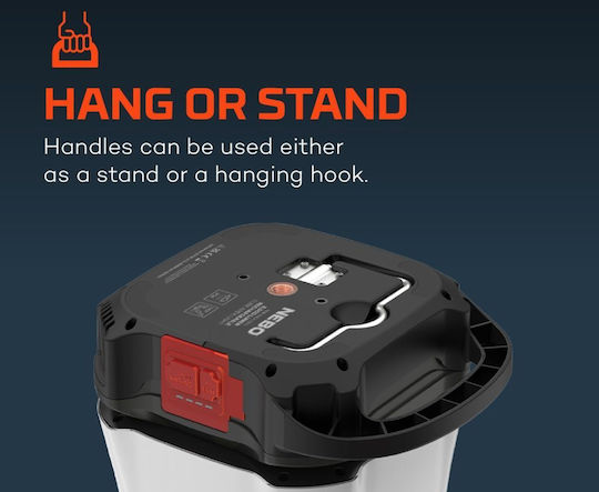 Nebo Rechargeable Work Light with Extension Cord LED IP54 with Brightness up to 8000lm