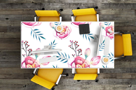 Schreibtischunterlagen Schutzmatte Tastatur Maus Blumen 120x60 cm