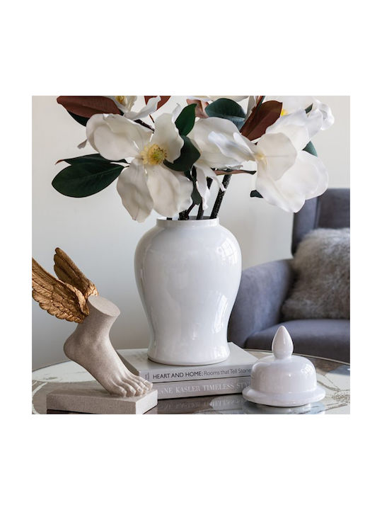 Artekko Decorative Vase Melania White 24x24x48cm