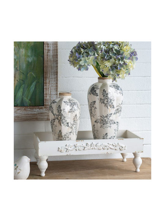 Artekko Decorative Vase Aging White 13x13x29.5cm