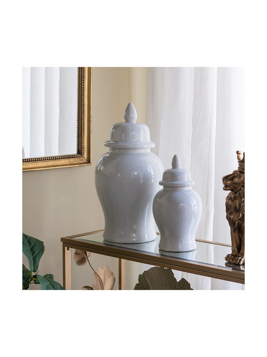 Artekko Decorative Vase Melania White 24x24x48cm