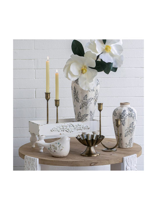 Artekko Decorative Vase Aging White 13x13x29.5cm