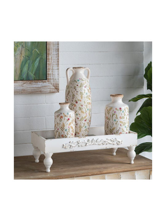 Artekko Decorative Vase Aging White 11x11x21cm