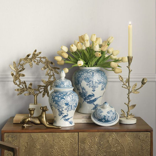 Artekko Decorative Vase Melania White 21x21x29.5cm