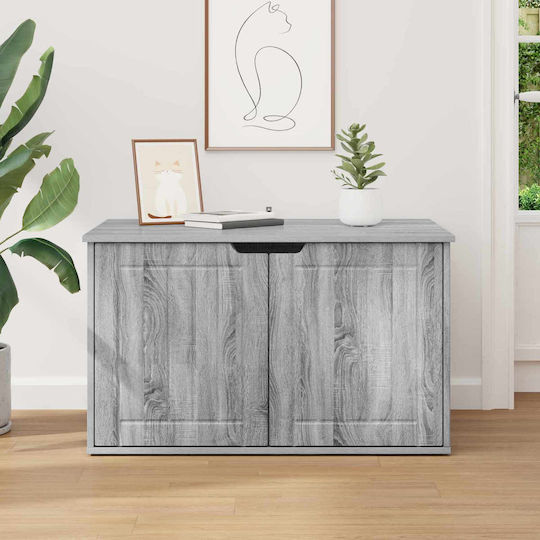 Vidaxl Casă Pentru Pisici Gri Sonoma 85 X 55 X 53,5 Cm Lemn Prelucrat