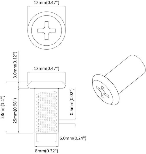 vidaXL Screw 2857pcs 18kg
