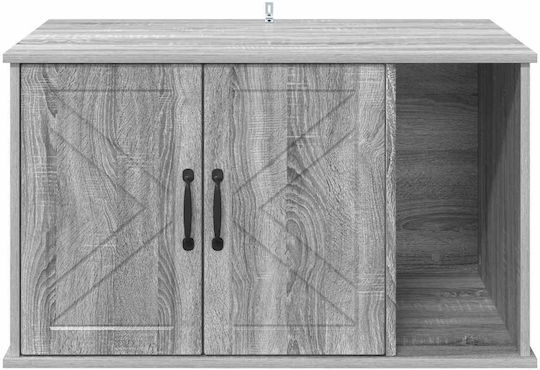Vidaxl Cat House Gray Sonoma 85 x 55 x 50 cm Engineered Wood
