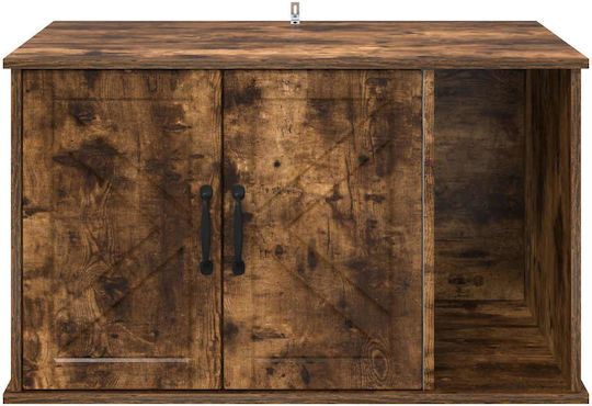 Vidaxl Cat House Smoked Oak 85 x 55 x 50 cm Engineered Wood