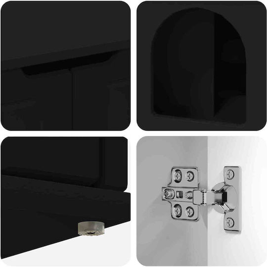 Vidaxl Σπίτι Γάτας Μαύρο 85 X 55 X 53,5 Εκ Επεξεργασμένο Ξύλο