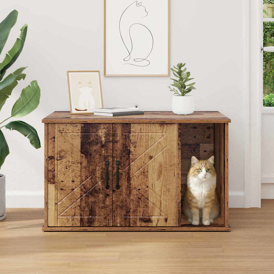 Vidaxl Cat House Old Wood 85 x 55 x 50 cm Treated Wood