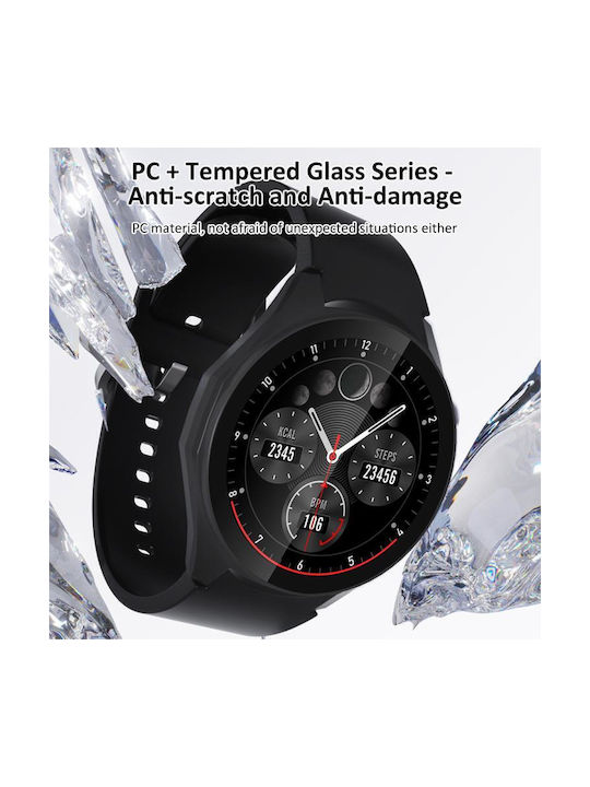 Пластмасов Калъф със Стъкло в Черен цвят за Huawei Watch GT 6 Pro 46мм