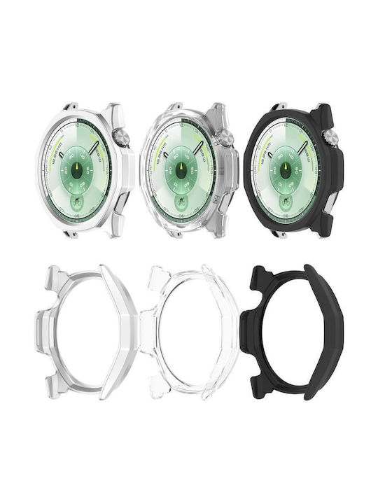 Пластмасов Калъф със Стъкло в Черен цвят за Huawei Watch GT 6 46мм