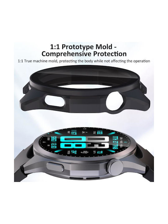 Пластмасов Калъф със Стъкло в Син цвят за Huawei Watch GT 6 Pro 46мм