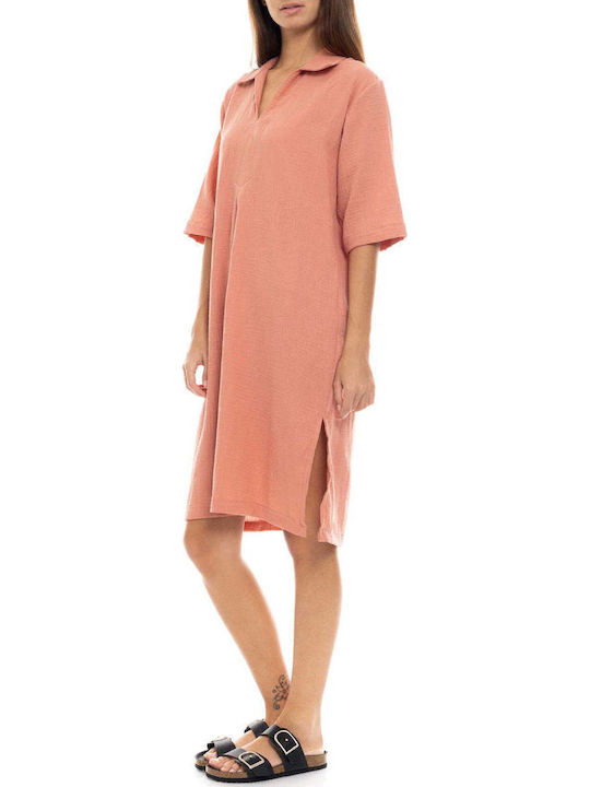 Pink Label Γυναικείο Φόρεμα Παραλίας Pink