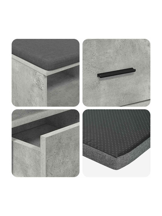 Мебел за антре с Пейка Сив 80x38x46см