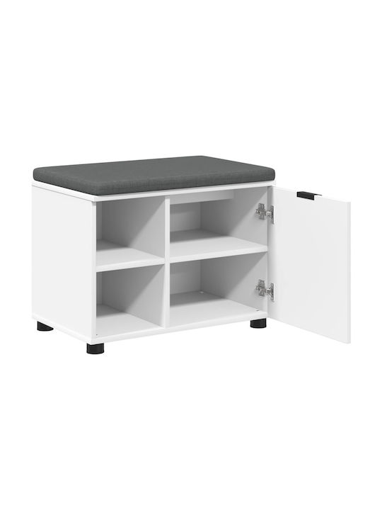 Mobilier de Intrare cu Bancă Alb 60x38x46cm